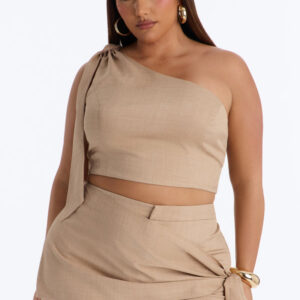 One Shoulder Trouser Set