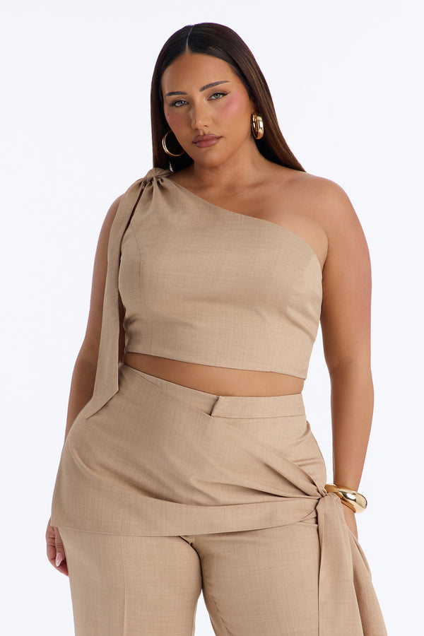 One Shoulder Trouser Set