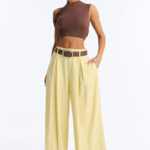 Belted Wide Leg Trouser