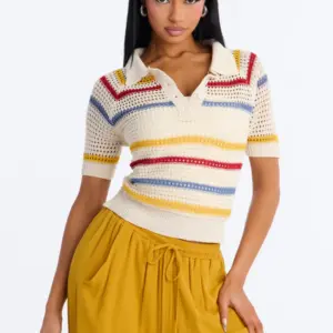Crochet Polo Top