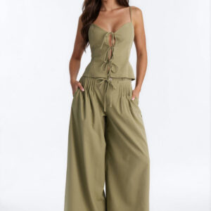 Tie Front Pant Set
