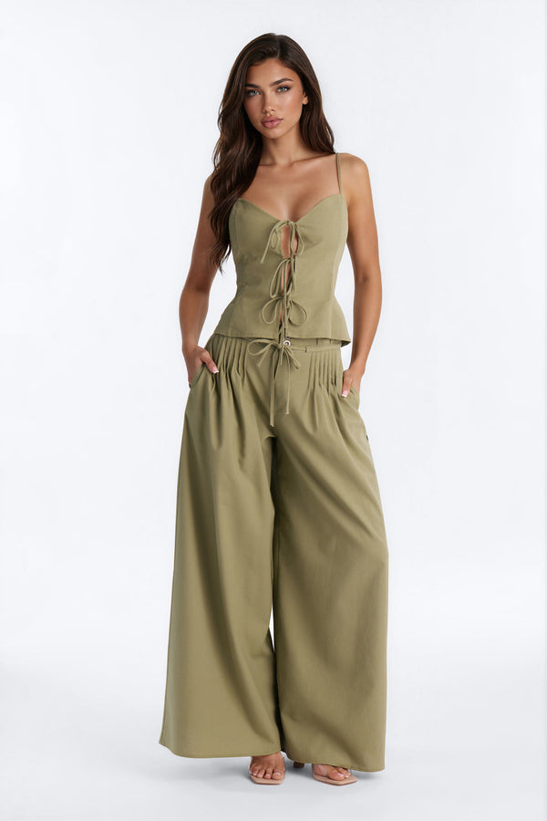 Tie Front Pant Set