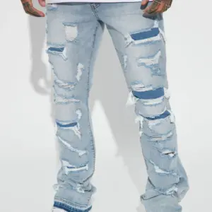 Ripped Flare Jeans