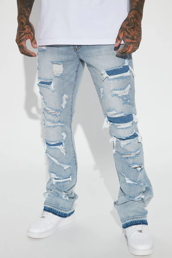 Ripped Flare Jeans